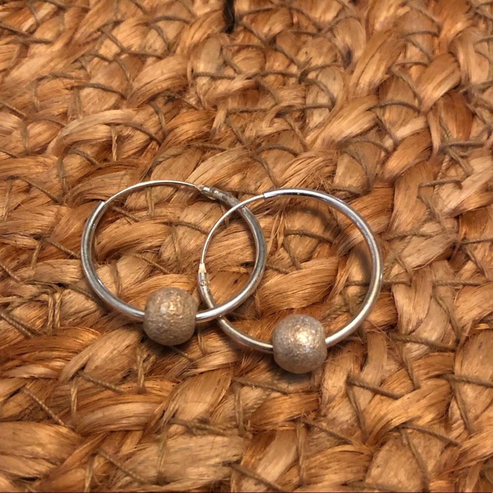 Two tone, silver/gold tone earrings